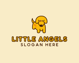 Cute Yellow Dog logo design