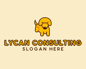 Cute Yellow Dog logo design