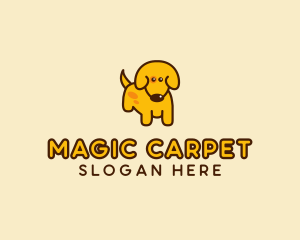 Cute Yellow Dog logo design