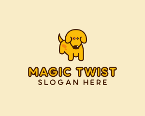 Cute Yellow Dog logo design