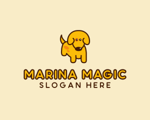 Cute Yellow Dog logo design