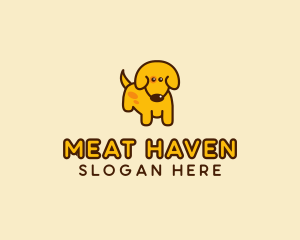 Cute Yellow Dog logo design