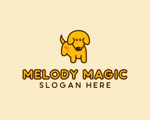 Cute Yellow Dog logo design