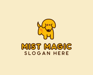 Cute Yellow Dog logo design