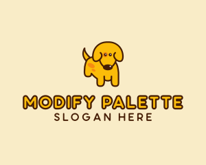 Cute Yellow Dog logo design