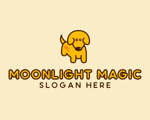 Cute Yellow Dog logo design