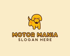 Cute Yellow Dog logo design