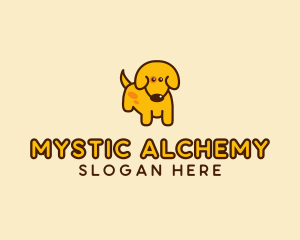 Cute Yellow Dog logo design