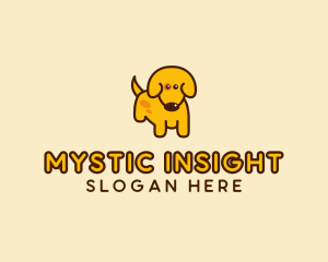 Cute Yellow Dog logo design