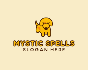 Cute Yellow Dog logo design