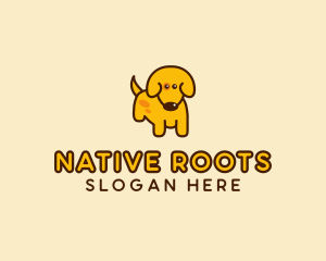 Cute Yellow Dog logo design