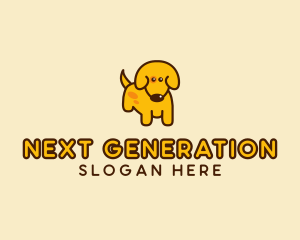 Cute Yellow Dog logo design