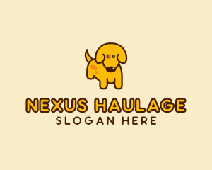 Cute Yellow Dog logo design