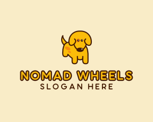 Cute Yellow Dog logo design