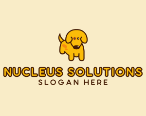 Cute Yellow Dog logo design