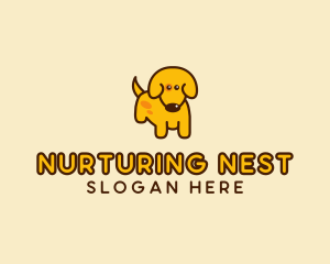 Cute Yellow Dog logo design