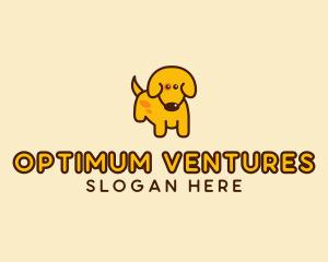 Cute Yellow Dog logo design