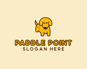 Cute Yellow Dog logo design