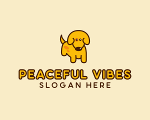 Cute Yellow Dog logo design