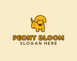 Cute Yellow Dog logo design