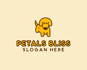 Cute Yellow Dog logo design