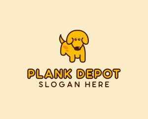 Cute Yellow Dog logo design