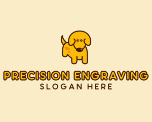 Cute Yellow Dog logo design