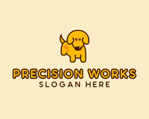 Cute Yellow Dog logo design