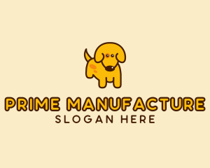 Cute Yellow Dog logo design