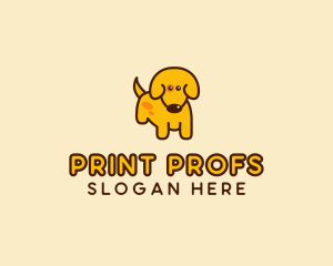 Cute Yellow Dog logo design