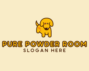 Cute Yellow Dog logo design