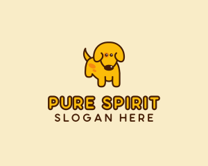 Cute Yellow Dog logo design