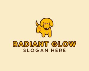 Cute Yellow Dog logo design