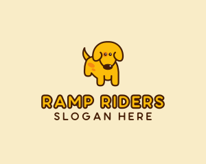 Cute Yellow Dog logo design