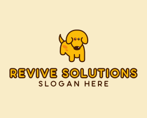 Cute Yellow Dog logo design