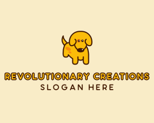 Cute Yellow Dog logo design