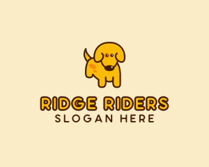 Cute Yellow Dog logo design