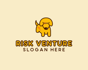 Cute Yellow Dog logo design