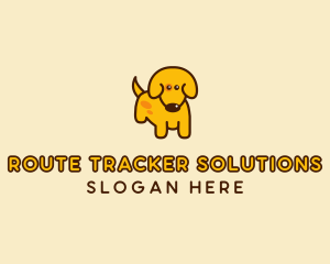 Cute Yellow Dog logo design