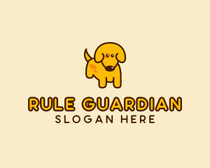 Cute Yellow Dog logo design