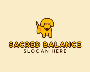 Cute Yellow Dog logo design