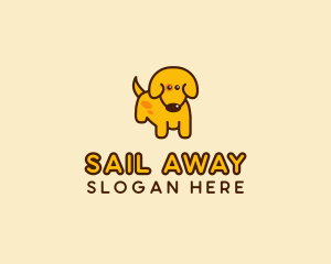 Cute Yellow Dog logo design