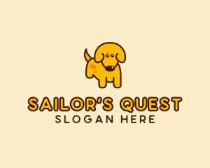 Cute Yellow Dog logo design