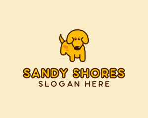 Cute Yellow Dog logo design