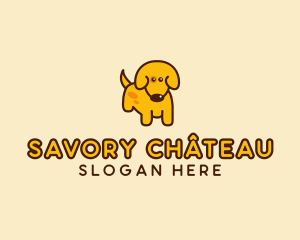 Cute Yellow Dog logo design