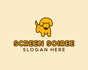 Cute Yellow Dog logo design