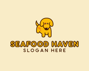 Cute Yellow Dog logo design