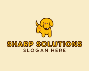 Cute Yellow Dog logo design