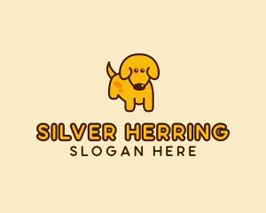 Cute Yellow Dog logo design