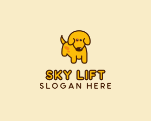 Cute Yellow Dog logo design